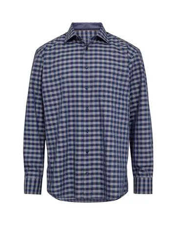 Black Blue Mens shirt l/s regular fit 