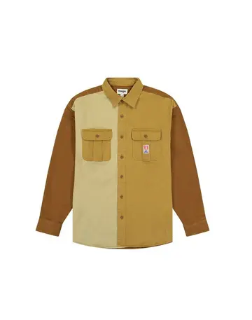 Wrangler CASEY_COLORBLOCK_SHIRT MONKS_ROBE Brun