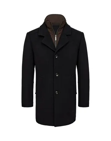 Gino Marcello Mens wool coat modern fit 