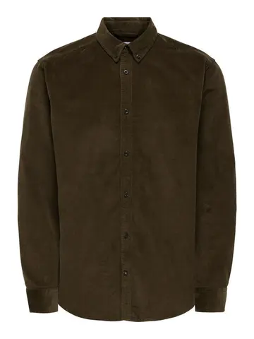 Only & Sons ONSMICHAEL 18W REG CORD STRETCH LS Brun