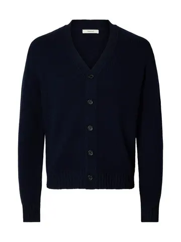 SELECTED SLHCODY LS KNIT RELAXED CARDIGAN Blå