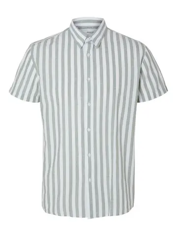 SELECTED SLHREGNEW-LINEN SHIRT SS CLASS 