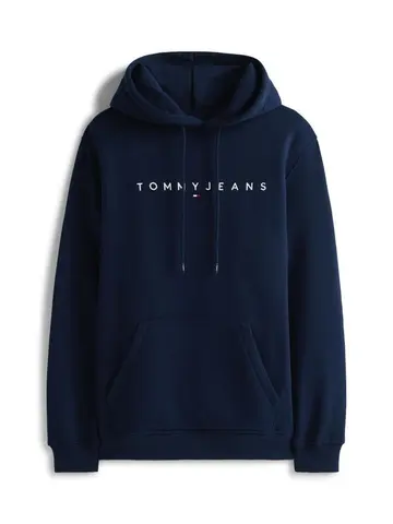 Tommy Jeans TJM REG LINEAR LOGO HOODIE EXT Blå