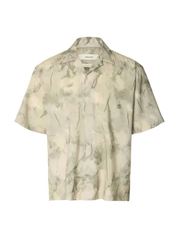 SELECTED SLHRLXAIR MIX SS SHIRT Grøn