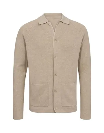 Garant Cardigan m. knapper lysbrun