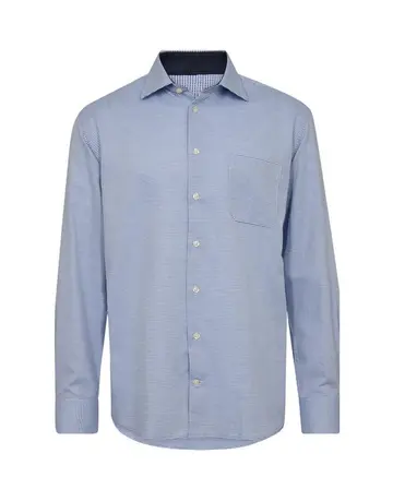 Black Blue l/s shirt regular fitting 