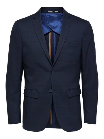 SELECTED SLHSLIM-TUMBA NAVY CHECK BLZ B Blå