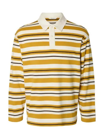 SELECTED SLMRELAXJACK STRIPE LS POLO 