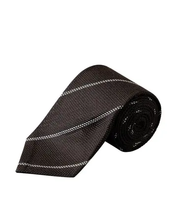 ETON Striped Grenadine Silk Tie 