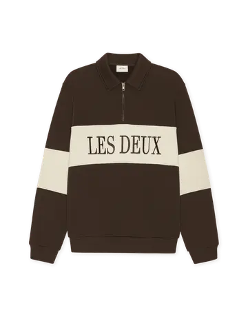 Les Deux Zipper Rugby Sweatshirt 