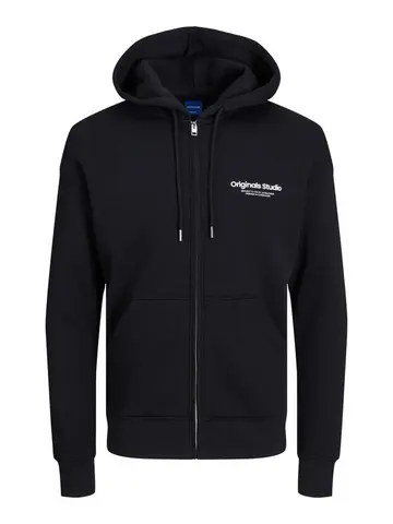 Jack & Jones JORVESTERBRO SWEAT ZIP HOOD NOOS Sort
