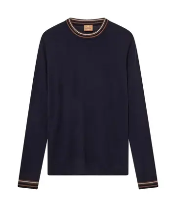 Mos Mosh MMGAdam Contrast Crew Neck Knit 