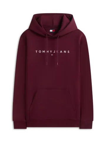 Tommy Jeans TJM REG LINEAR LOGO HOODIE EXT Lilla