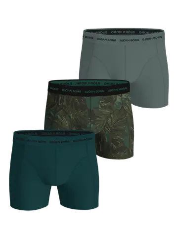 Björn Borg COTTON STRETCH BOXER 3p, MULTIPACK 5 Mørkgrøn