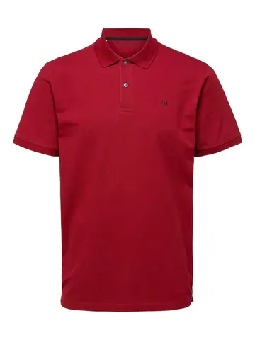 SELECTED SLHAZE SS POLO W NOOS Rød