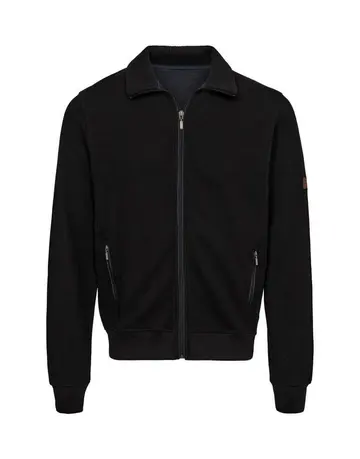 Black Blue Full zip striktrøje 