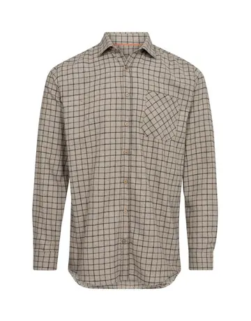 Garant Flannel shirt l/s REGULAR fit lysbrun