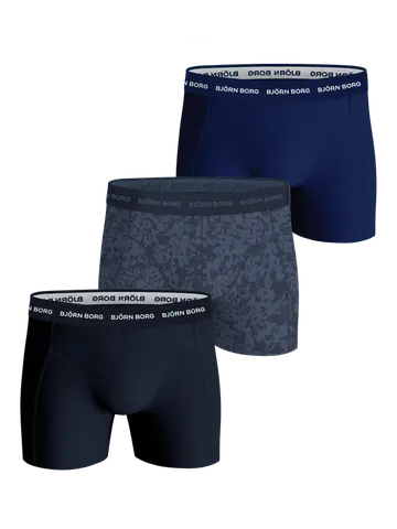 Björn Borg COTTON STRETCH BOXER 3p, MULTIPACK 9 Mørk navy
