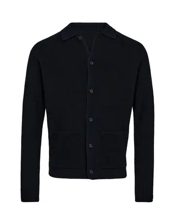 Garant Cardigan m. knapper Navy