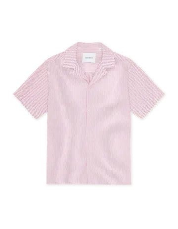 Les Deux Lukas Stripe Cotton Linen SS Shirt 