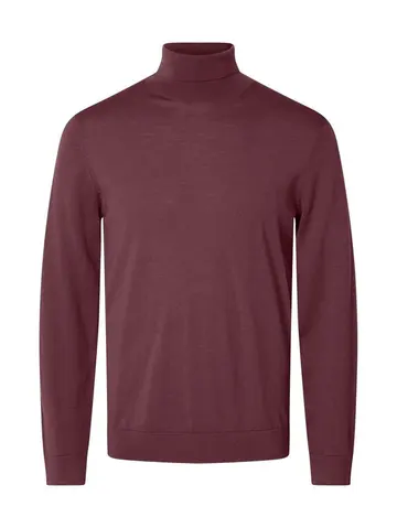 SELECTED SLHTRAY LS KNIT MERINO ROLL NECK NO Rød